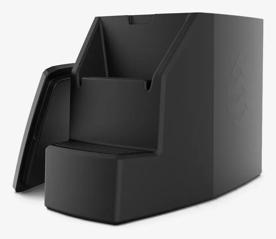 Ice Barrel 500 upright barrel with its step and seat, from the maker.