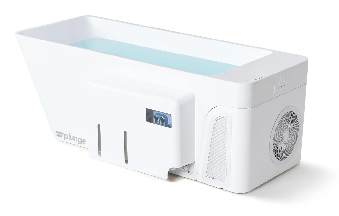 Plunge All-In Commercial Max in white, with its dosing unit, from the maker.